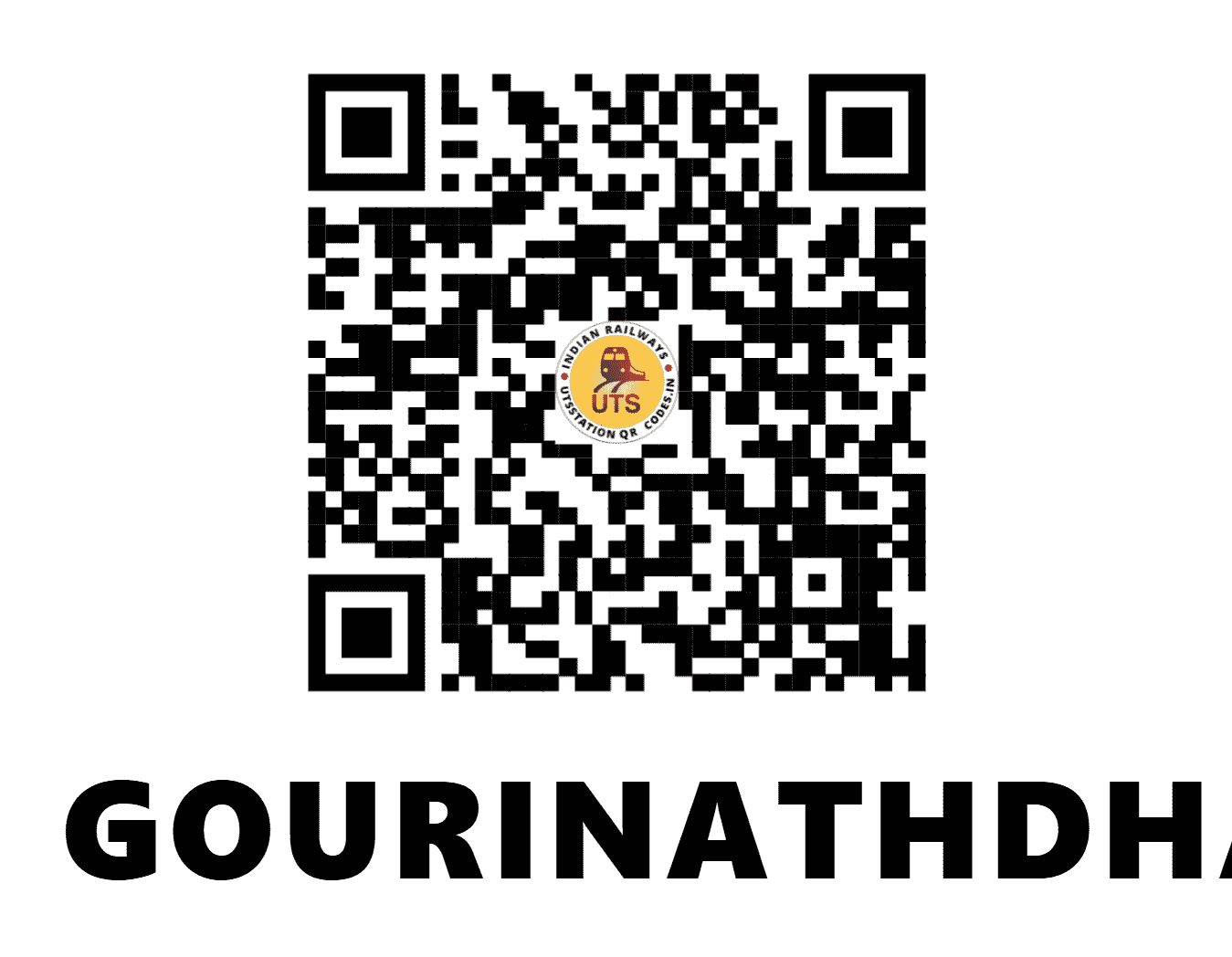 UTS QR Code for GOURINATHDHAM - GTD (SE - WEST BENGAL)